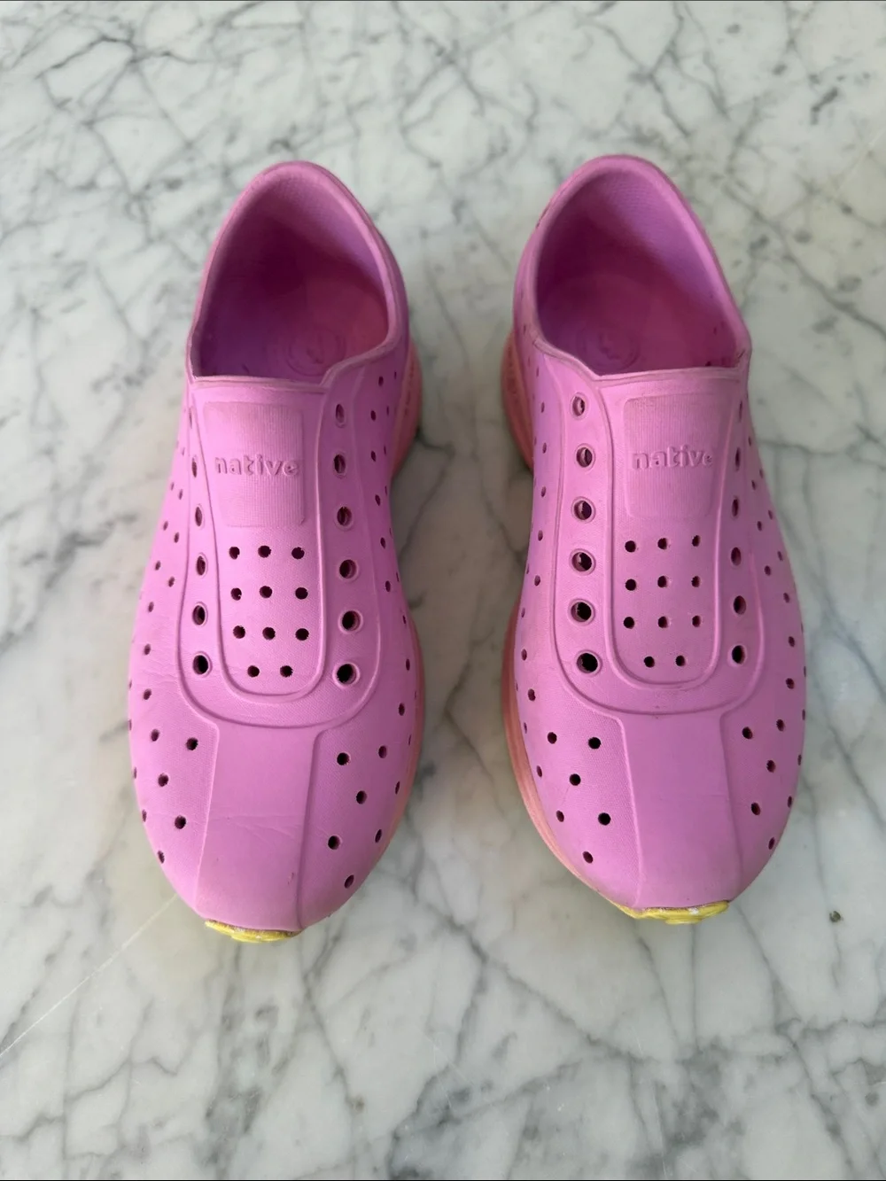 Native Shoes Robbie Sugarlite Slip-On Kids Sz 2 Pink Lightweight Water Shoes